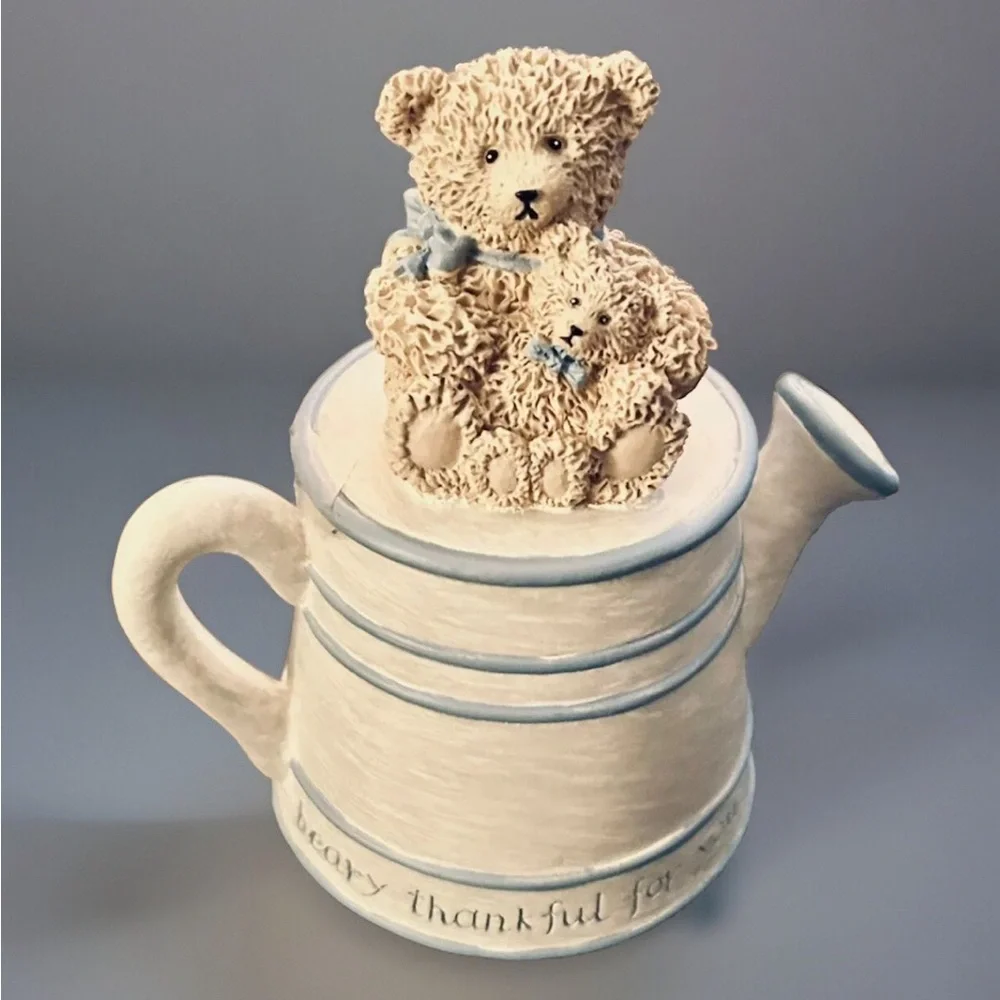 Beary Thankful For You Mom 2002 Inpirio Zondervan Watercan Bears Trinket box